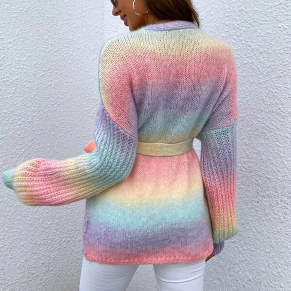 Rainbow Ombre Cardigan - Picture 6 of 6
